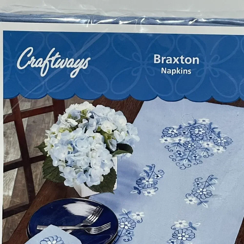 Craftways Braxton Napkins 14-520 Set of 4 for Needlepoint by Herrschners,‎ Inc.
